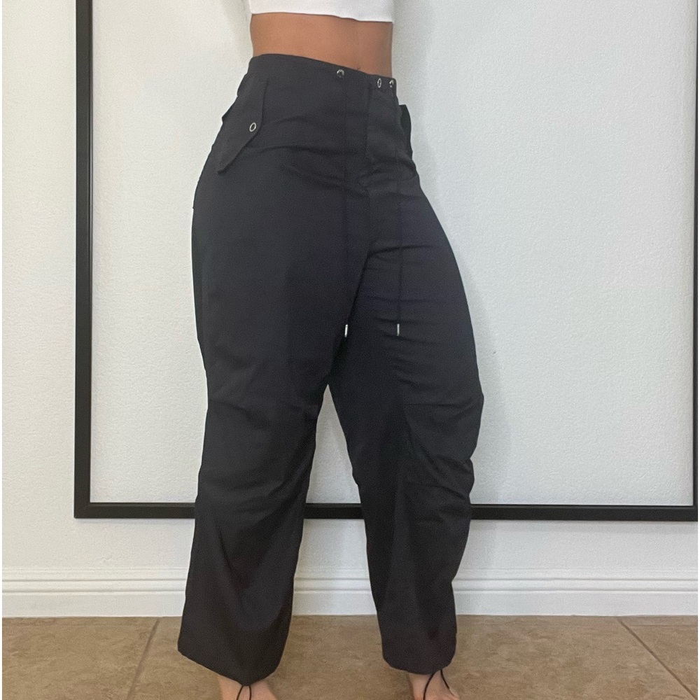 drawstring cargo trousers